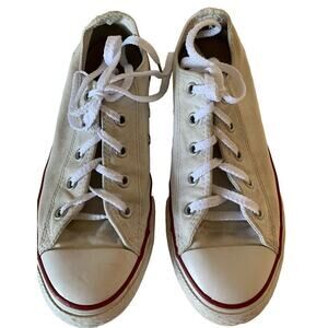 Converse All Star white lace up sneakers Youth size 3